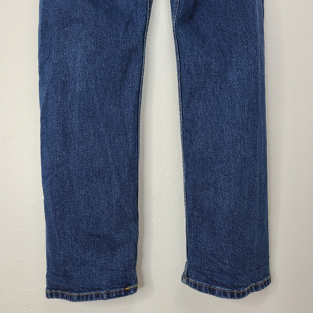 Levi's 505 Jeans Straight Leg Dark Blue Denim Wash Size 36 x 30 - Picture 6 of 11